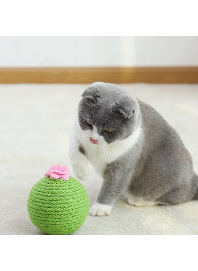 لعبة كرة سيزال منسوجة للقطط أخضر 10x10سم - Image 4